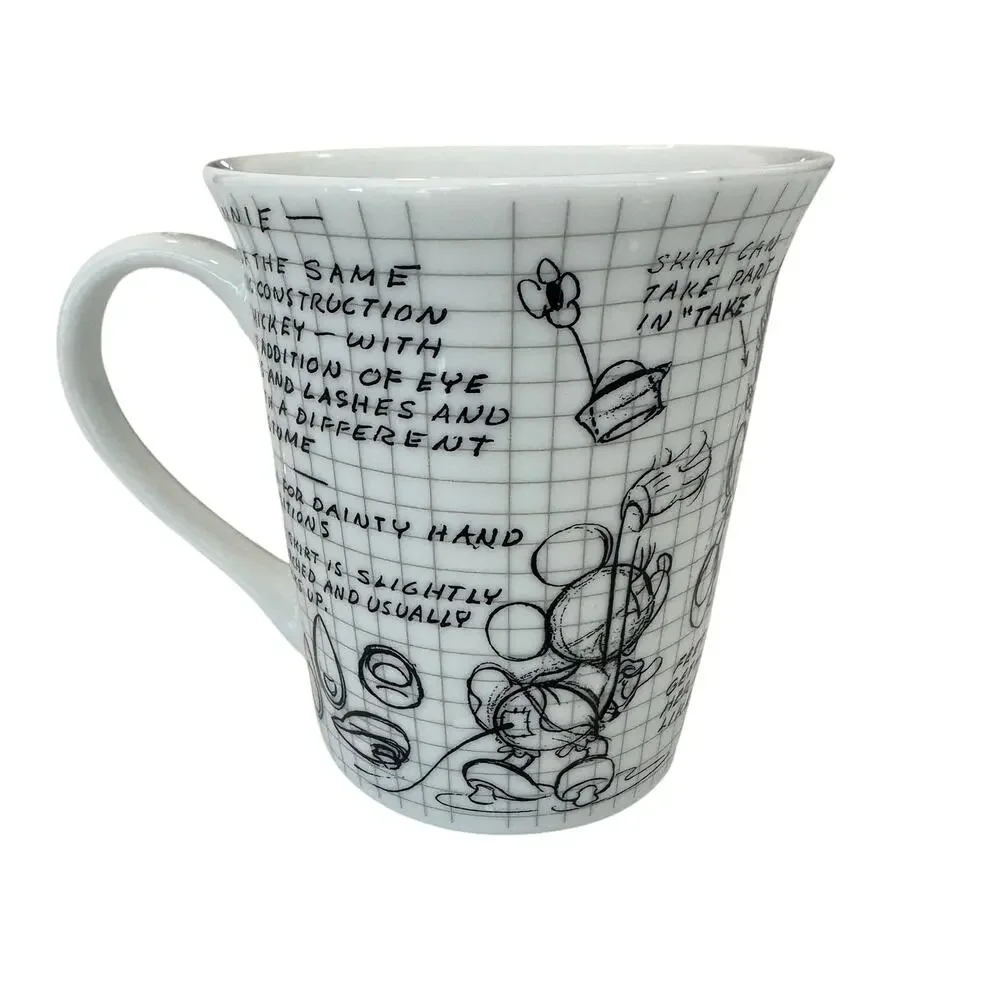 Disney Minnie Mouse Sketchbook Mug 14 Oz Concept Art Model Sheet Ceramic Cup